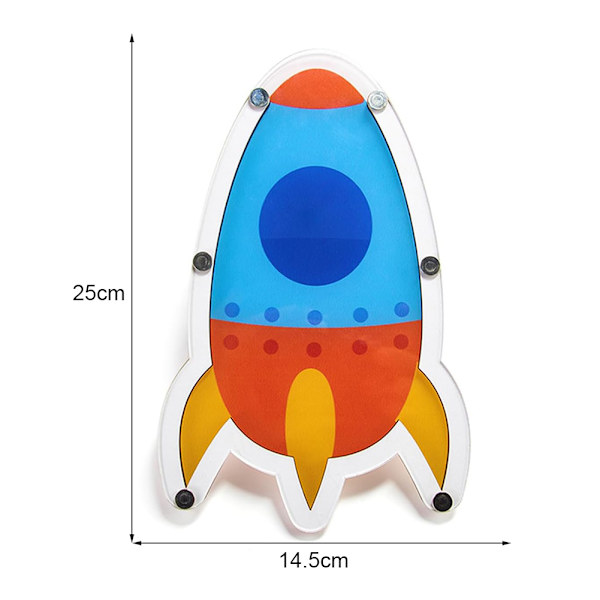 Rocket-Shape Stars belöningsburkar för barn Odla goda vanor Stars belöningsflaska för hus Rocket