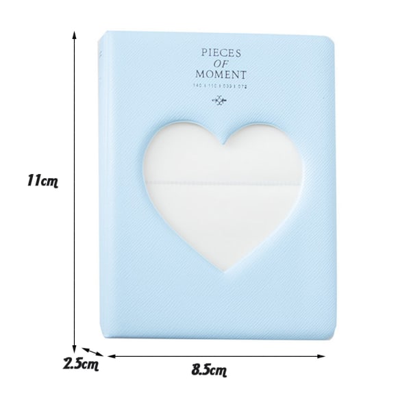 Hollow Heart Pictures Fotoalbum Multipurpose Photocard Binder Holder Card Light Mint