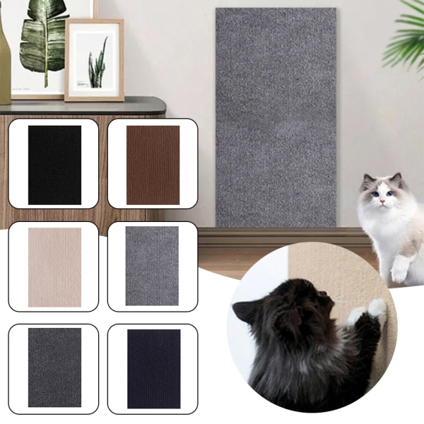 Kattskrapsmatta med självhäftande baksida Stabila möbler Skyddsmatta för kattungar Katt Dark Grey 40x100cm