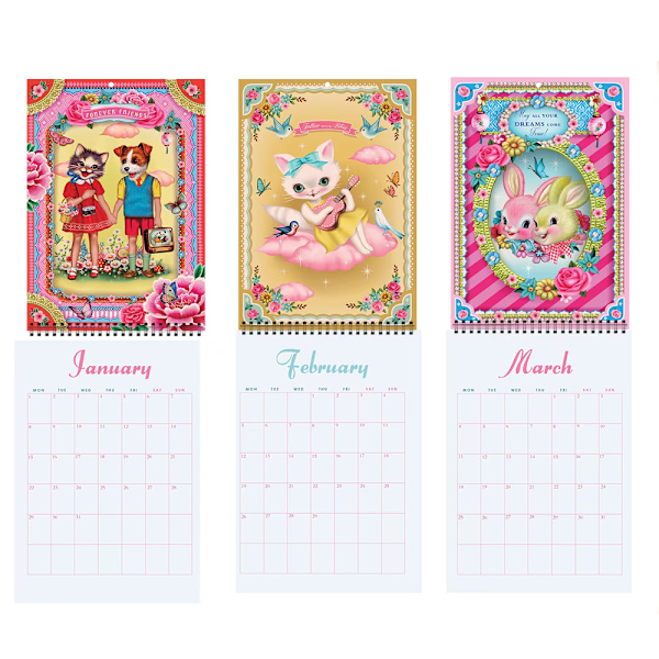 2024 Cat Dog Friendships Calendar High-Definition Tearable Calendar for Office 2024