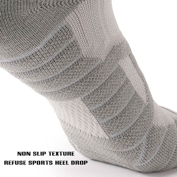 Athletic Cushioned Crew Moisture Control Strumpor för män Komfort för vandring Löpning Gray