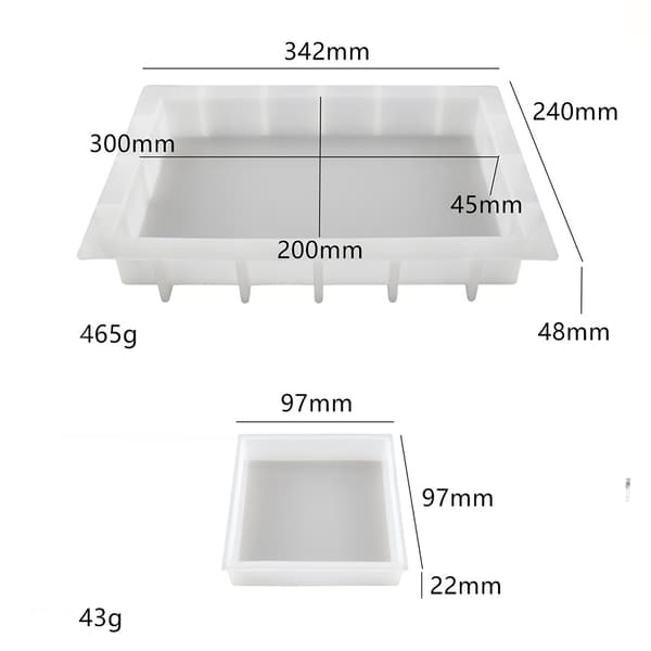 Silikonhartsbricka Stencil för DIY Crafts Serveringsbräda för att göra fruktbricka SET
