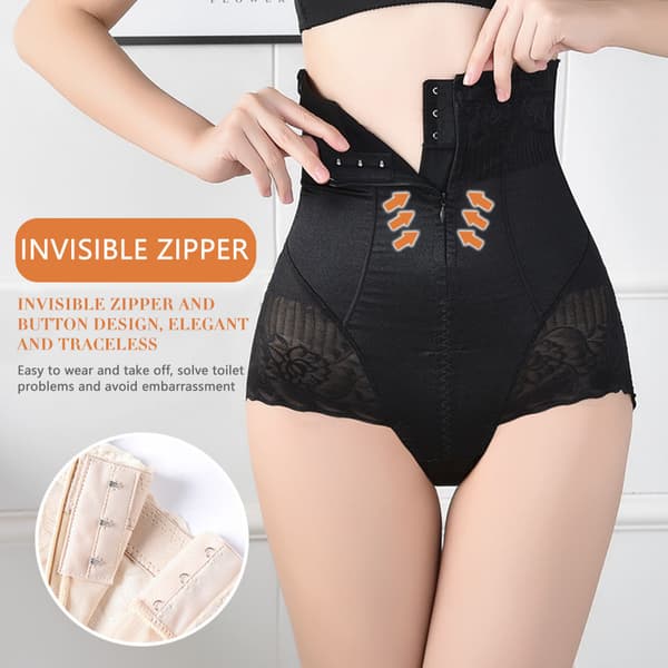 Dam kalsonger med hög midja Postpartum Mage Control Compression Trosor Black L