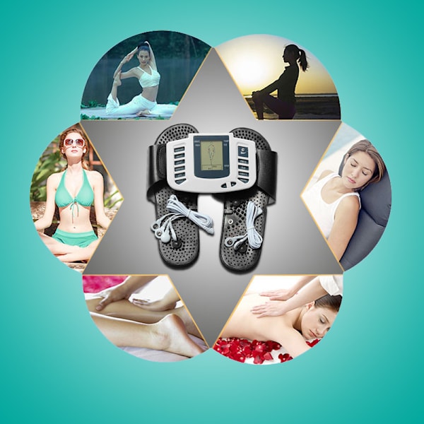 Elektrisk stimulator Muskelmassager Tofflor Elektrodkuddar Kroppsavslappning Puls tiotals Akupunkturterapi Digital maskin