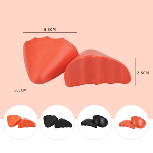 Mjuka förtjockade tåinsatser för skor Bekväm kuddekuddevaddering för kvinnor kvinnlig Orange