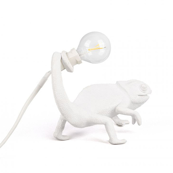 Chameleon Lamp Sovrum Resin Chameleon Skrivbordslampa Sänglampa Ljus Vägglampa EU Plug