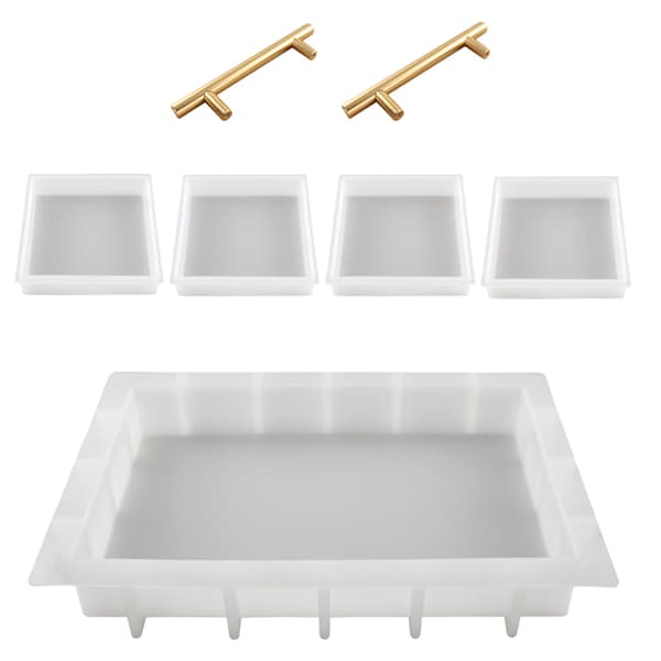 Silikonhartsbricka Stencil för DIY Crafts Serveringsbräda för att göra fruktbricka SET
