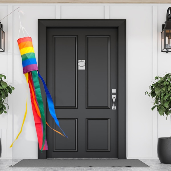 Rainbow Windsock Flagga Utomhus innergård Screentryck Flagga Hållbar och intressant utomhusdekoration Wind Flag