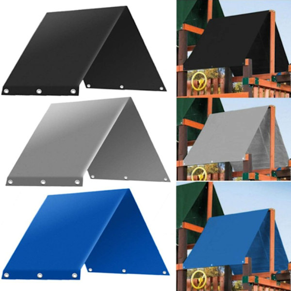 Vattentät Shade Canopies Cover Ersättning Tarp Roof Kids Lekplats UV-skydd Blue