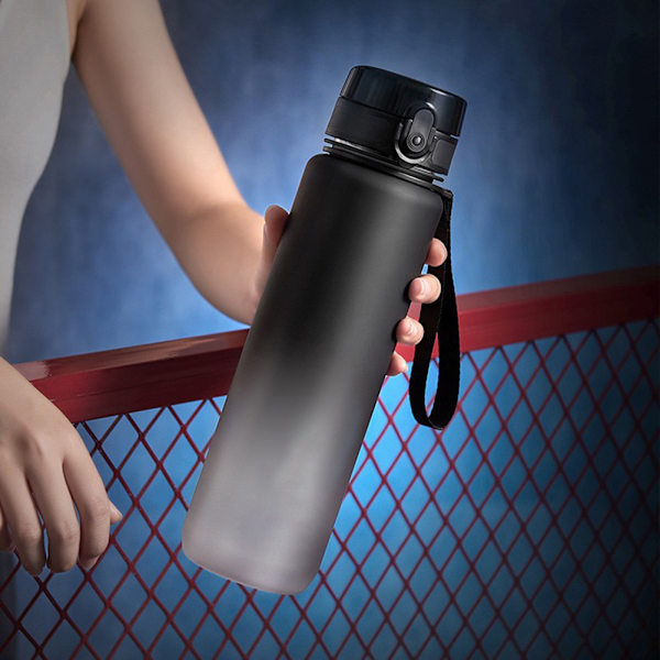 500ml/650ml/1000ml sportvattenkopp i plast Multifunktionell återanvändbar vattenkopp för fitness Blue Red 1000ml