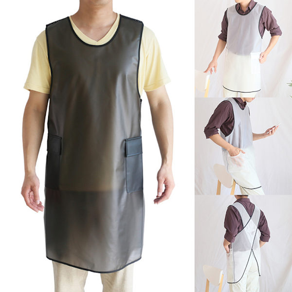 Vattentätt Transparent Förkläde Tpu Miljövänlig Köksbakning Djuraffär Spetsfri Overall White Middle Length