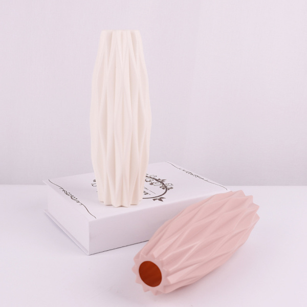 Modernt papper vikning stil plast blomvaser dekoration för hem sovrum White A