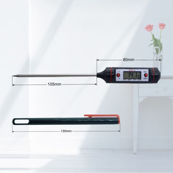 Digital termometer BBQ Grill Kött Cookie Tool Omedelbar läsning Kötttermometer med lång sond