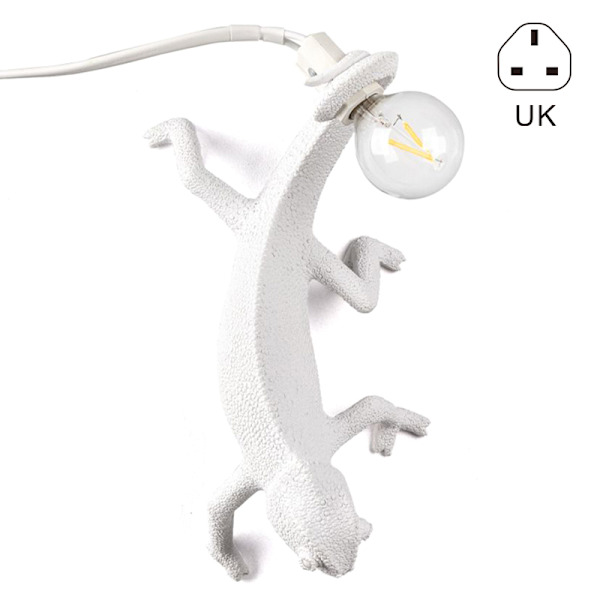 Chameleon Lamp Sovrum Resin Chameleon Skrivbordslampa Sänglampa Ljus Vägglampa EU Plug