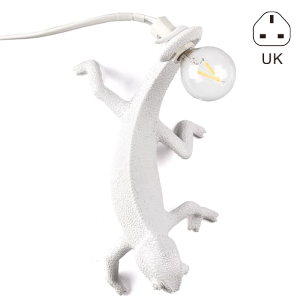 Chameleon Lamp Sovrum Resin Chameleon Skrivbordslampa Sänglampa Ljus Vägglampa US Plug : Upw