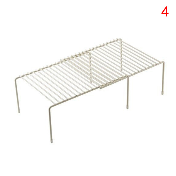 Skåp Hyllorganisatorer Stapelbar expanderbar set av 2 metall köksbänk metall hyllor 4