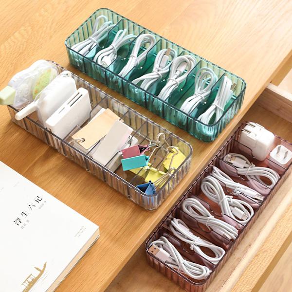 Cable Management Box Multi-Grid datakablar Case Dammtät Transparent Red