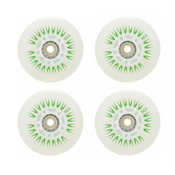 4st Flash Inline Skate Wheels 90A LED Lighting Skating Wheels 80 76 72 68 Multicolour 68mm