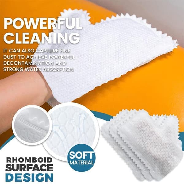 Vit Microfiber Damm Handskar Rengöring Dammuppsamlare Vantar Disponibel Dammdukar 20pcs