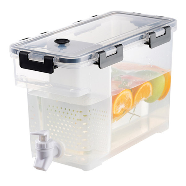 3,5L kall vattenkokare med kran stor kapacitet fruktjuicedispenser i kylskåp Classic Grey