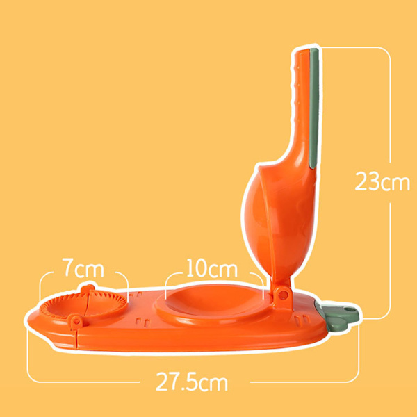 Söt 2-i-1 Dumpling Maker Multifunktion Mould för pannkakor Orange