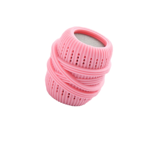 Sköljmedel Ball Dispenser Återanvändbar mjuka kläder Tvättbollar för tvättmaskin Pink