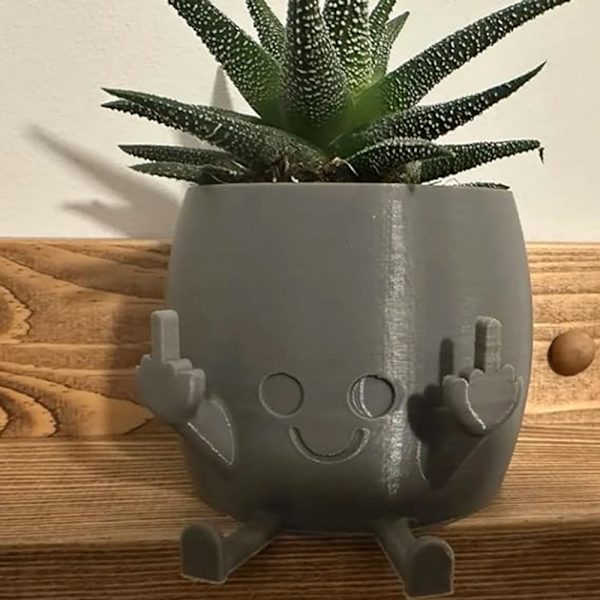 Funny Shape Resin blomkrukor Distinkt form Fashionabla blomkrukor för inomhusbruk White