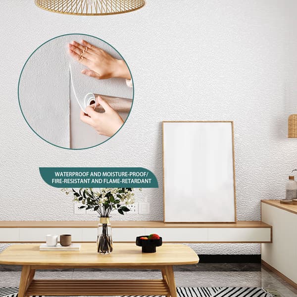 3D Diatomite Mönster Tapet Bakgrund Väggdekoration För sovrum Hem Light Green