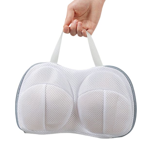Underware Mesh tvättpåse Anti-deformation bysthållare rengöringspåse för tvättmaskin Gray Edge Style