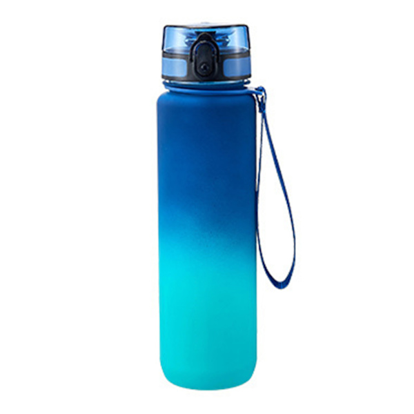 500ml/650ml/1000ml sportvattenkopp i plast Multifunktionell återanvändbar vattenkopp för fitness Blue green 1000ml