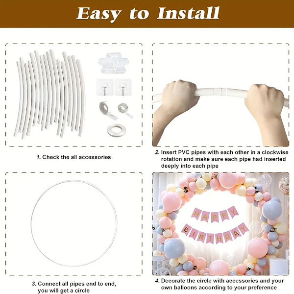 Mode runda ballonger Arch Stand Kit Personlig blomsterboll dekorativt ställ för jul Thanksgiving 1PCs