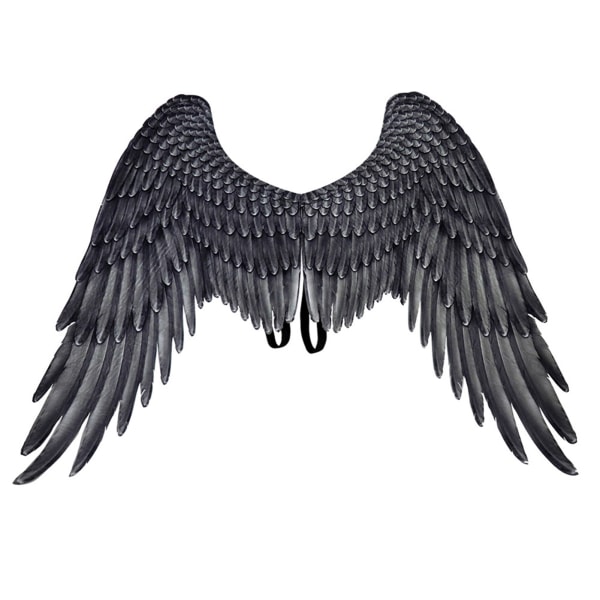 Non-Woven Tyg Festlig Ängla Vingar Halloween Oversized Svart Vita Vingar Kostym rekvisita Black Adult Angel Wings