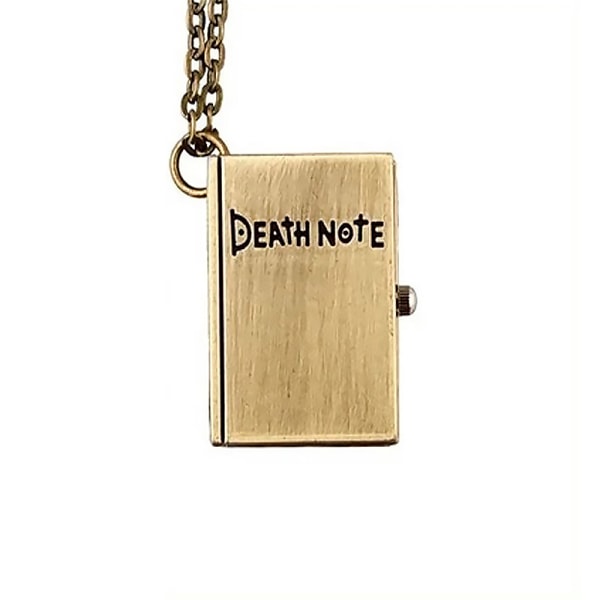 2018 Unik Death Note Book Quartz Fickklocka Watch Halsband Vintage Present Relogio Masculino Watch Montre Gold