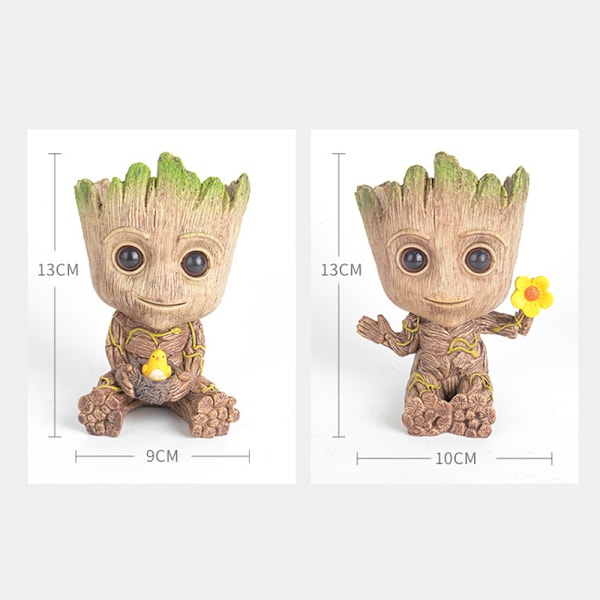 Guardians Of The Galaxy Groot Flower Pot Desktop Hemmakontor Dekoration Födelsedagspresent Birds Nest