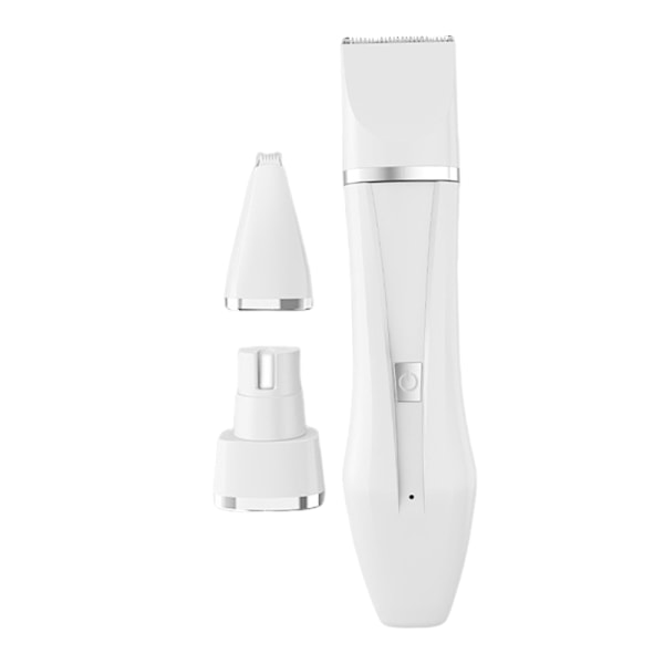Multi In 1 Kæledyrspote Trimmer Genopladelig Vandtæt Kæledyrspleje Barbermaskine Digital Display Professionel Kæledyrsklipper Til Hunde Kat Bright And White 3 in 1