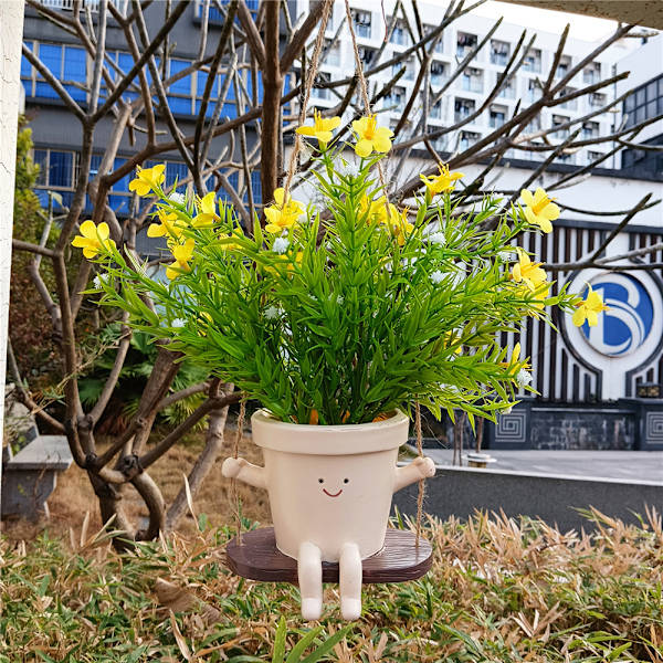 Söt hängande växtkruka Hängbar Bedårande växtblomkruka för heminredning swing