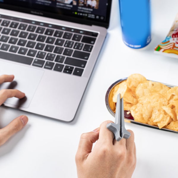 Fria händer Snack ätpinnar Finger ätpinnar Lazy Assistant Snack ätpinnar för barn Vuxna Gray