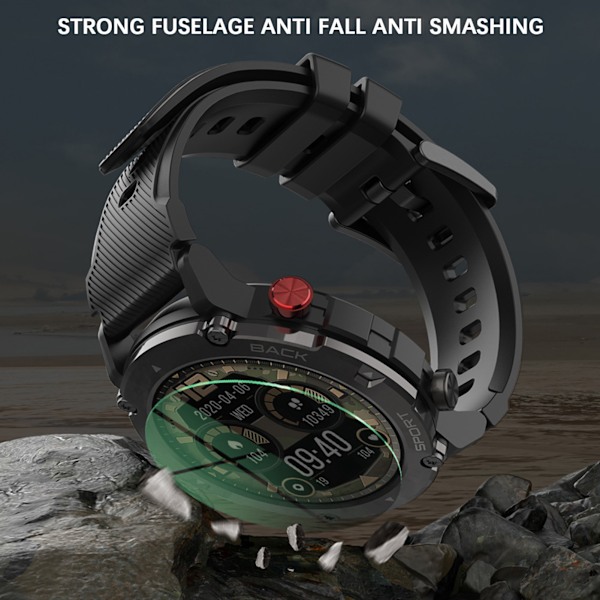 Smarta klockor för män Wireless Call Smart Fitness Watch Multifunktionspulsmätare Watch Silver Shell