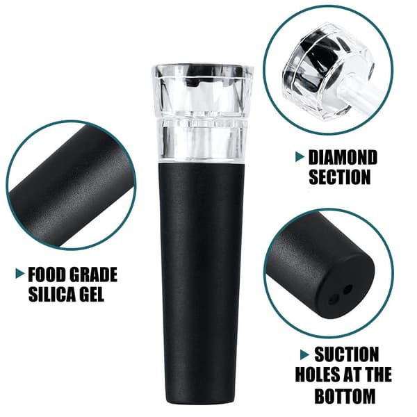 Vin Vakuumpropp Saver Bottle Preserver Luftpumpar Stopper Sealer Plug Tools Red