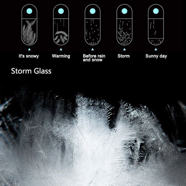 Globformad Storm Glasflaska Väderstation Desktop Väderprognos Transparent Glas Storm Ball Heminredning C