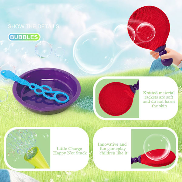 Bubbles Ball Racket Leksaker Förälder-barn Interaktiv Bubbles Ball Bat För Parker A