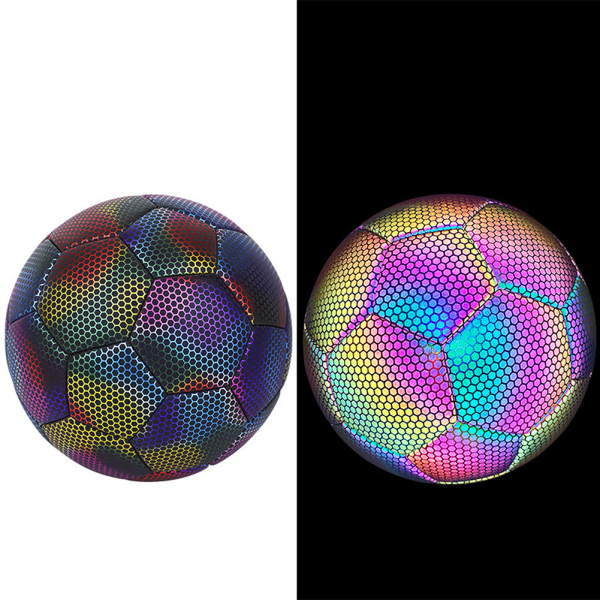 Storlek 4/5 Reflekterande fotboll Anti-deformation Lysande fotboll för fotbollsplan Ball 5