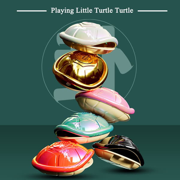 Lovely Turtles Shell Divination Tool Nyckelring Multi-Purpose Bordsskiva Ornament För Kvinnor Män Blue