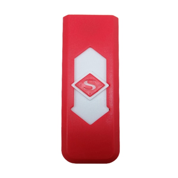 Smart Touch Sensor Elektrisk tändare Bärbar USB uppladdningsbar vindtät tändare Red And White Suction Card