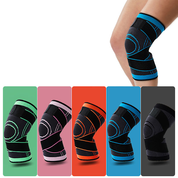 Fitness Löpning Cykling Elastiska knäskydd, halkfria stödbyxor Sport Kompression Knäskyddsfodral för basket Sport Black L