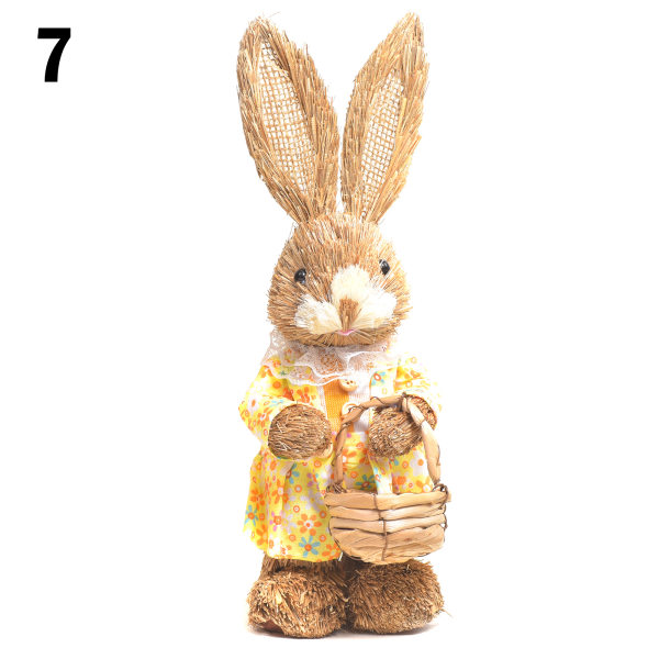 Simulering Påsk Kanin Dekoration 32/45*15cm Bunny Figur Cattail Hantverk Prydnad Present Till Hem Semester 7