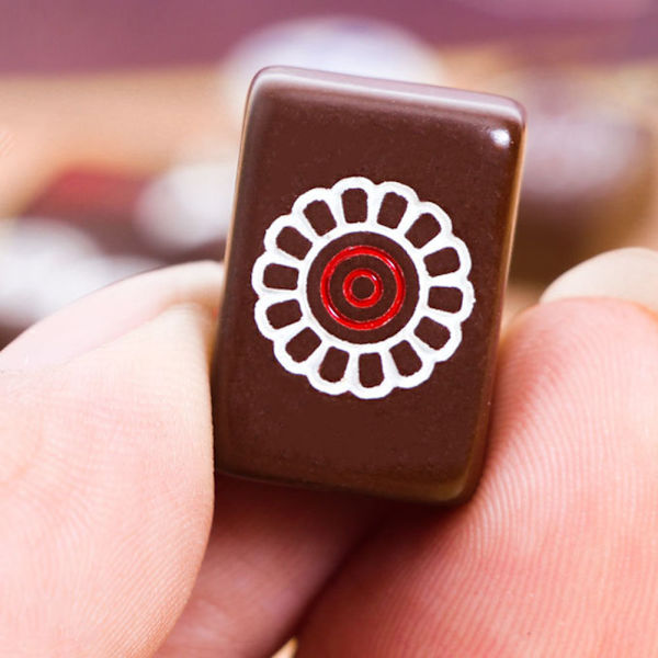 Liten bärbar mahjong för fest Fallbeständig brädspelsleksak för sovsal/hushåll Red