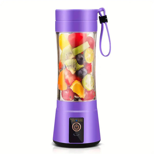 150W automatisk fruktjuicer Trådlös multifunktionell fruktextraktor för att pressa äpplen Purple