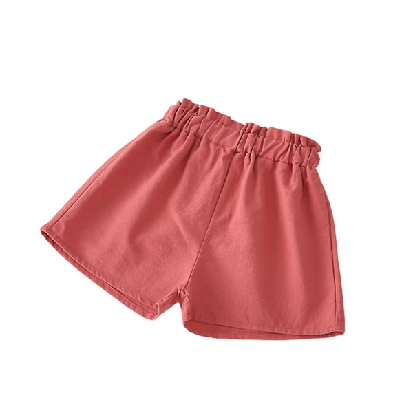 Tjejer Härliga shorts med elastisk midja Byxor Causal Bekväma korta byxor för inomhus utomhus Red 110cm