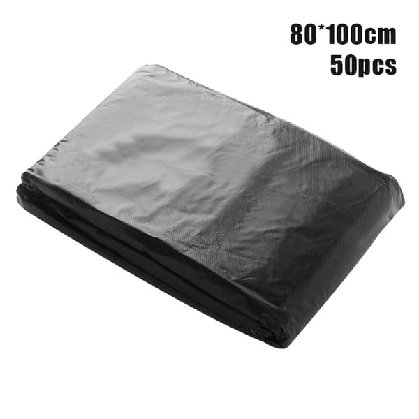 50 st soppåsar svarta tunga liners Starka tjocka soppåsar Bin liners 80*100